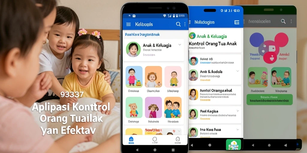 Antarmuka aplikasi Kontrol Orang Tua Anak yang intuitif dan ramah pengguna.