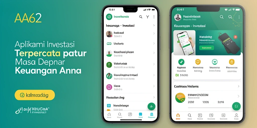 Antarmuka pengguna AA62 yang menarik dan informatif.