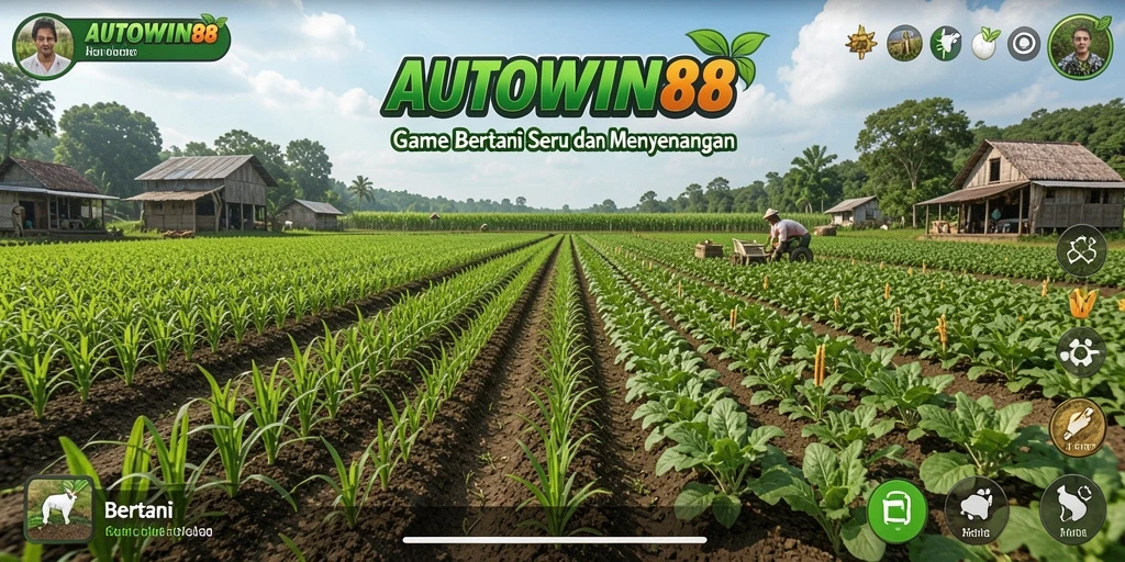 Tampilan antarmuka pertanian yang menarik dan interaktif di AUTOWIN88.