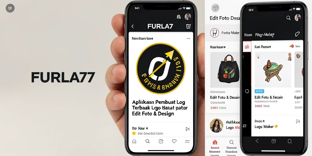 Antarmuka FURLA77 yang modern dan fungsional untuk membuat logo.