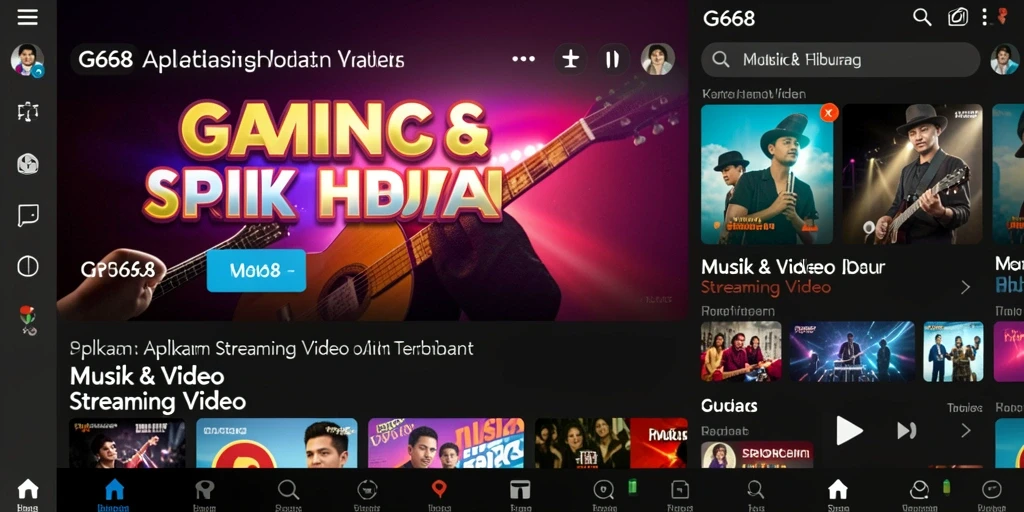 Tampilan antarmuka G668 yang sederhana dan menarik untuk Streaming Video.