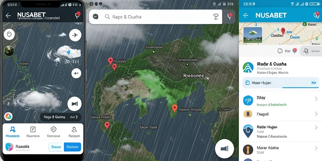 Tampilan antarmuka NUSABET menunjukkan radar hujan yang akurat.