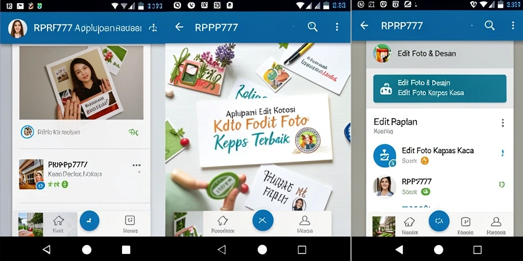 Tampilan antarmuka RPRP777 dengan fitur Edit Foto Kertas Kaca yang memikat.
