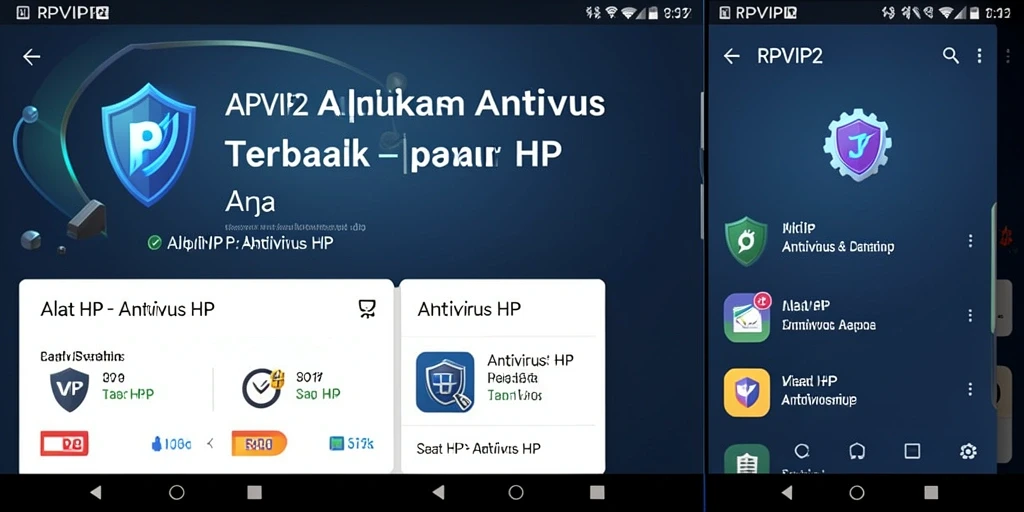 Tampilan antarmuka modern RPVIP2 sebagai aplikasi Antivirus HP.