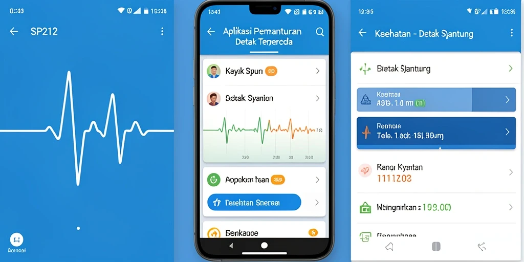 Tampilan antarmuka aplikasi SP212 yang intuitif dan informatif.