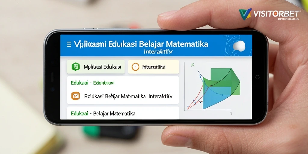 Antarmuka interaktif aplikasi Belajar Matematika VISITORBET